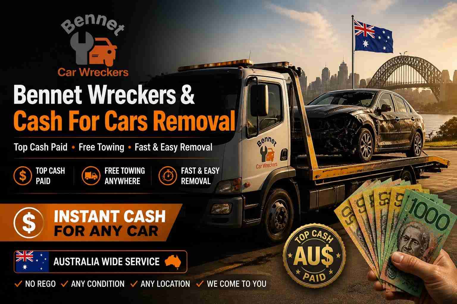 Bennet Wreckers & Top Cash For Cars in Melbourne v